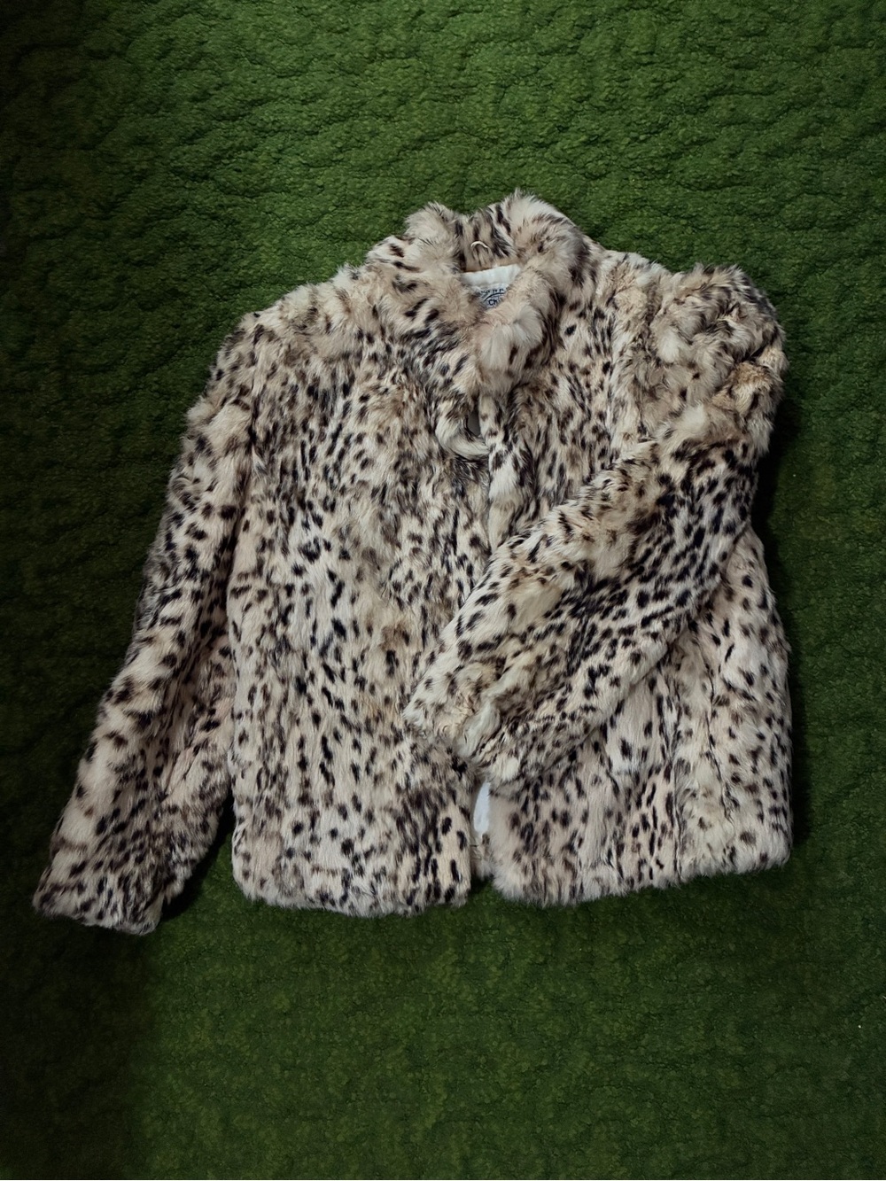 Vintage Chill Chasers Faux Snow Leopard Print Fur Jacket - Picture 3 of 16